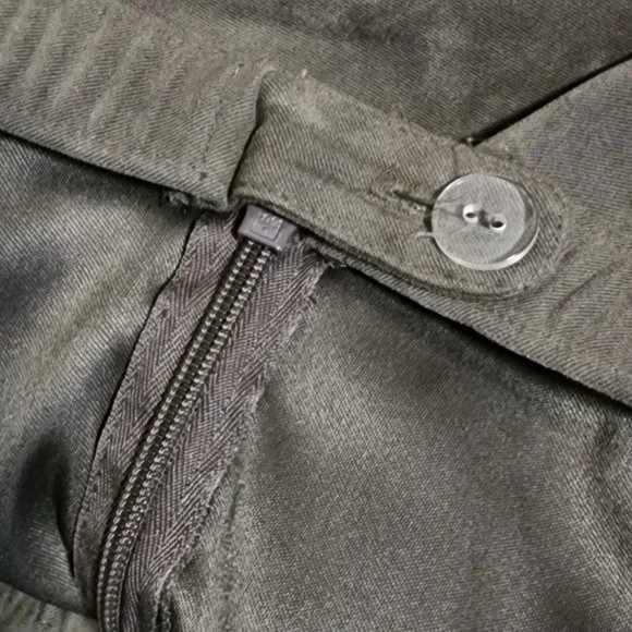 SIGRID OLSEN Solid All Tan Brown Suede Side Zip Zipper Pants‎ Womens Size 14 - Picture 5 of 6